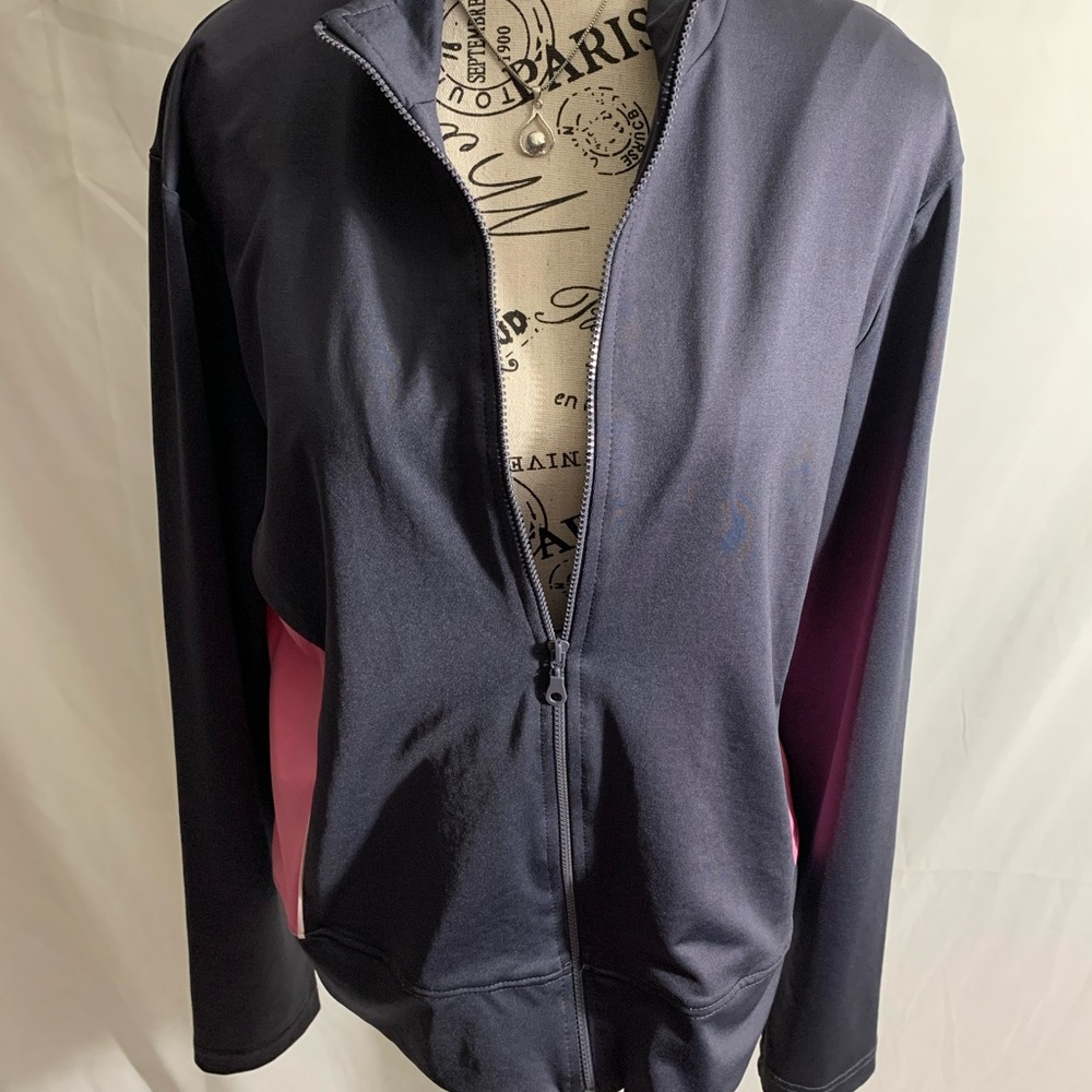 Pro Spirit Athletic Gear Black and Pink Bomber Jacket Lightweight